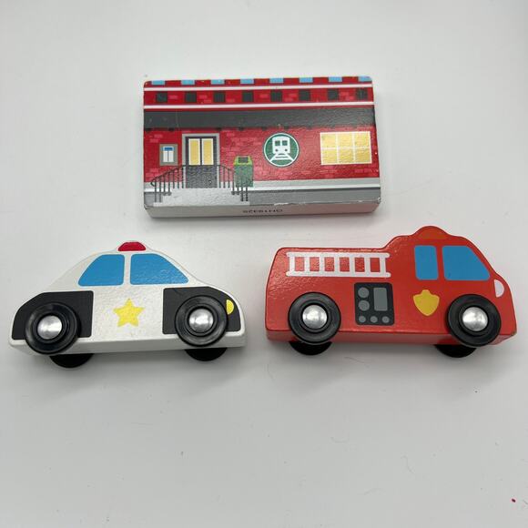 Melissa & Doug Wooden Train Engine Coach Caboose Cars Signs Thomas Railway BRIO - Picture 3 of 8